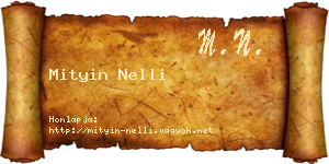 Mityin Nelli névjegykártya